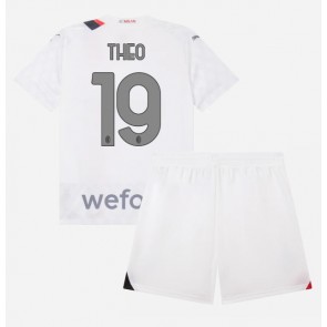 AC Milan Theo Hernandez #19 Gostujuci Dres za Dječji 2023-24 Kratak Rukavima (+ kratke hlače)